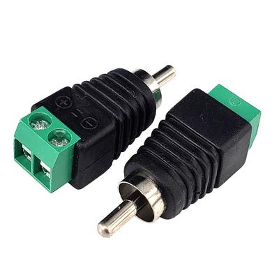 Connettore Audio RCA Maschio con Terminale Verde