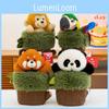 Tree Hand Stump Puppet Panda Red Panda Parrot Monkey Cartoon Plush Toy Doll