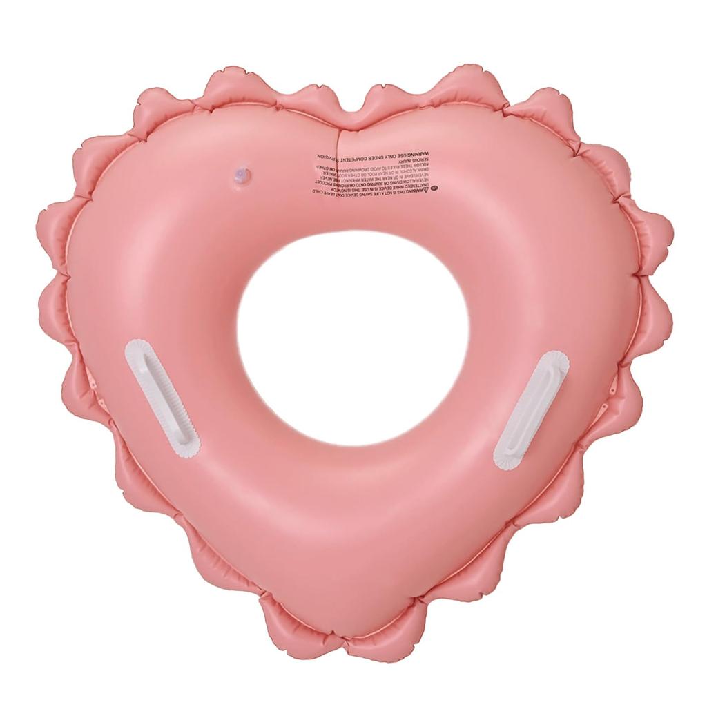 MILASIC Kids Heart Swim Foot Heart Air 2 Designs to Choose Foot Swim Prevents Falling Off Ring, Kids, Insert, Float, Baby, Shape, Cute, Frill, Pump,