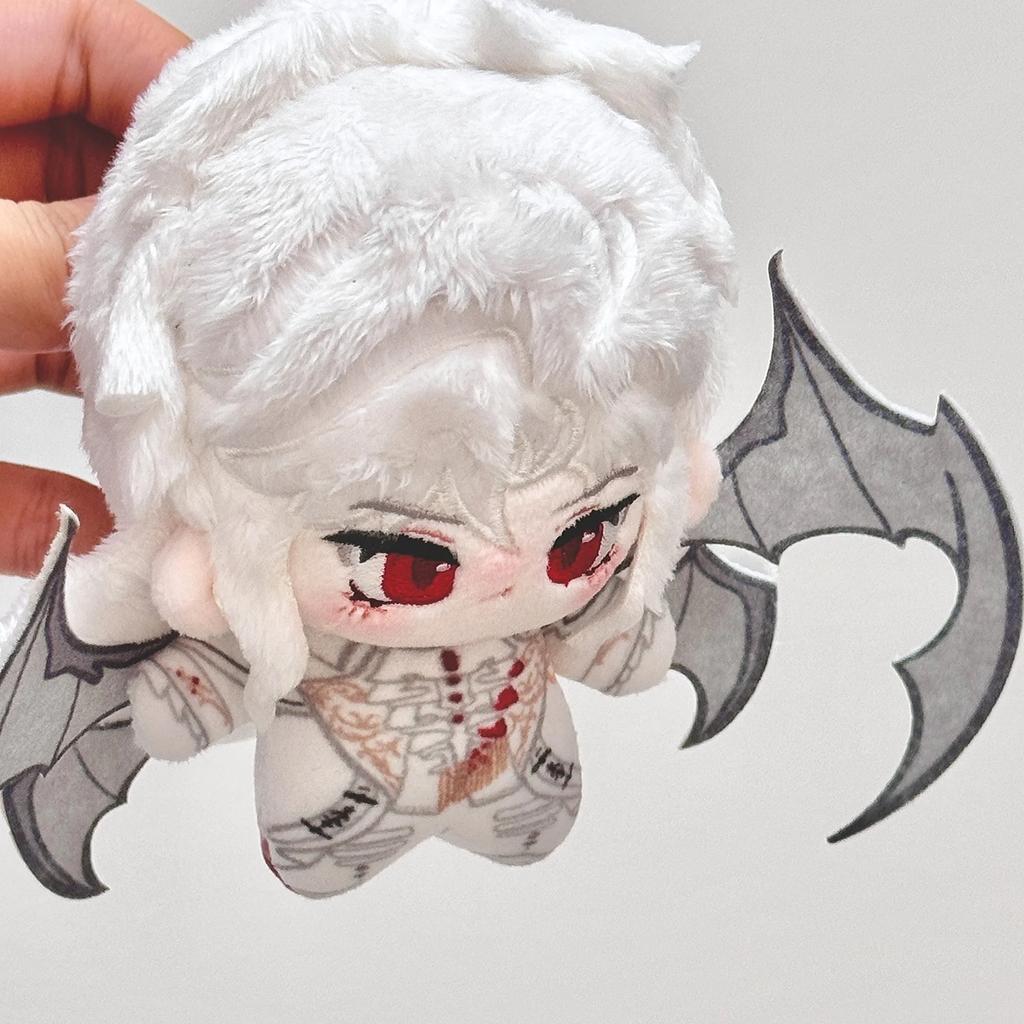 Love And Deepspace Game Character Plush Keychain Sylus Demon Wing Battle Suit Soft Mini Stuffed Doll Pendant For Fans Gift Girl