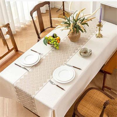Tischdecke in Leinenoptik Wasserdicht Staubdicht & Antistatisch Rechteckige Tischdecke Tischdecke Kaffee- & Esstischschutz Heimdekor