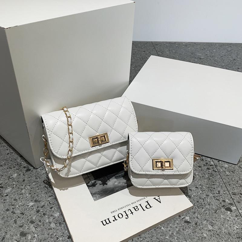 Vintage Solid Color Small Square Shoulder Bag With Chain For Daily Casual Use