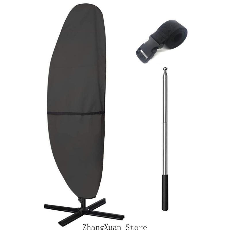 Durable 420D Oxford Fabric Parasol Cover with Zip Waterproof and Weather Resistance Fit Most Umbrellas