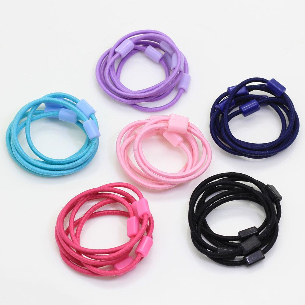 Acrylic Beads Elastic Hair Rope Knotted Elastic Hair Ties Ponytail Holder