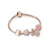 Roségold Hohl Sternbild Set, Legierung Synthetischer Zirkonia Armband, Damen Modell ZT1006