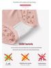 High-Waisted Cotton Printed Seamless Plus Size Antibacterial Briefs for Middle-Aged Women