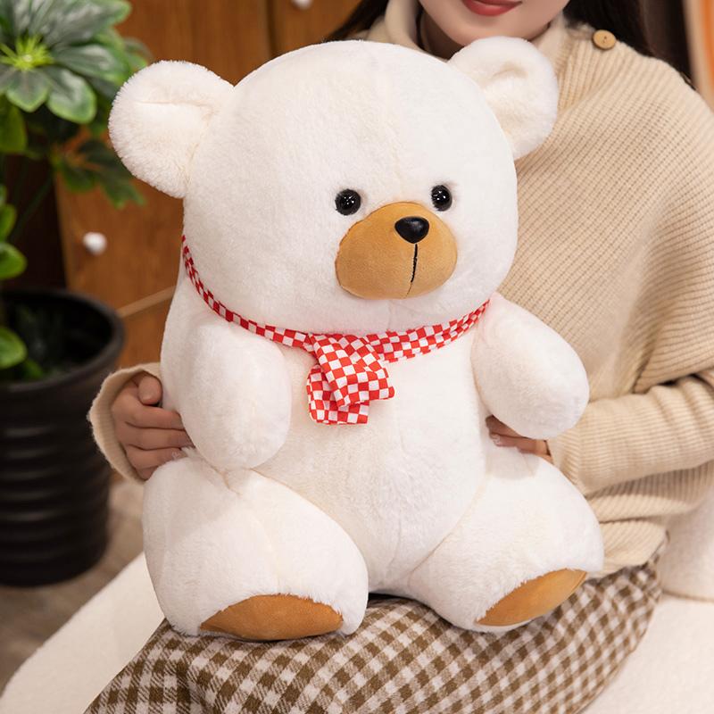 Non-Toxic Cute Love Bear Toys Soft Bear With Scarf Stuffed Animal Bear Plush Doll Birthday Gift