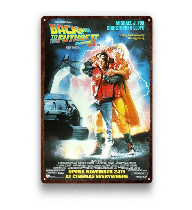 Back To The Future Poster Metal Tin Sign Vintage Home Decor Movie Wall Sticker Metal Plaque Retro Iron Painting Room Decor 30x40