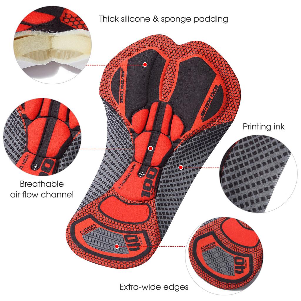 Men Women Cycle Shorts 5D Gel Pad Cushion Breathable Road   Bike   Riding Cycle Underwear Pants Cushion