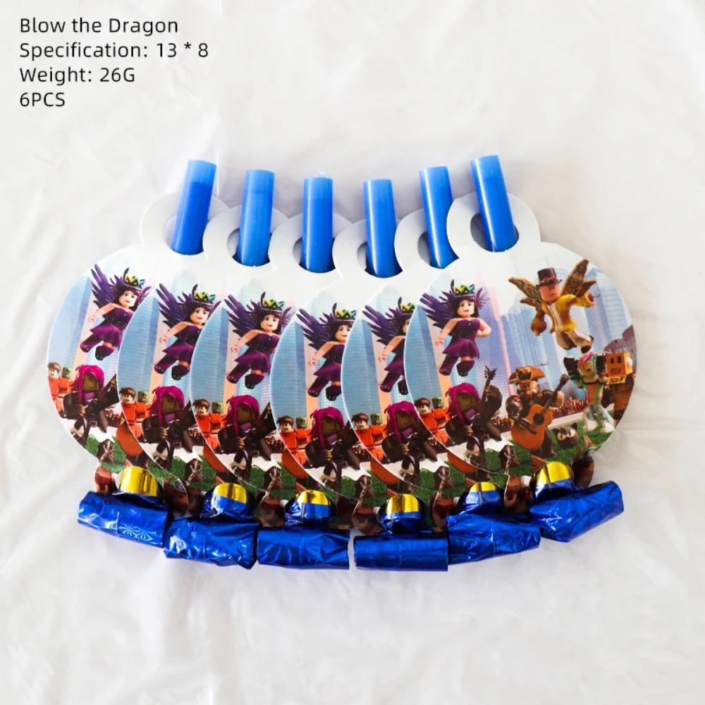 Hot Roblox Birthday Party Decor Game Balloons Disposable Tableware Backdrop For Kids Boy Party Supplies Baby Shower Toy Gifts