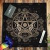 Divinations Tablecloth Pentagrams Pattern Astrologys Tarot Cards Tablecloth Altars Cloth Divinations Game Accessories