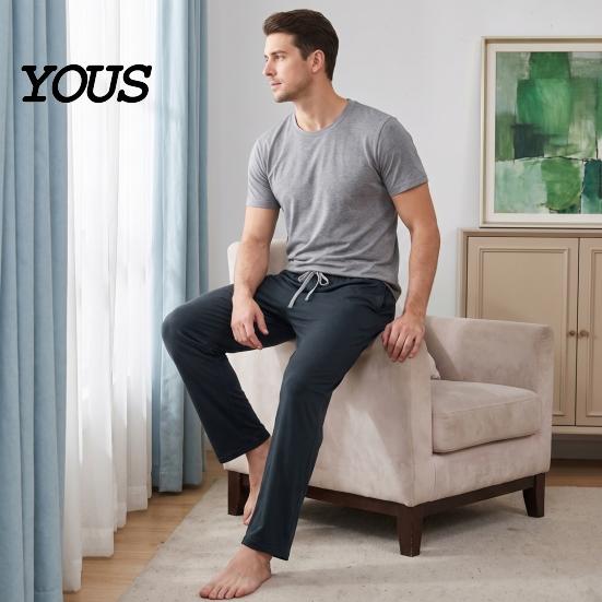 Relaxed Fit Joggers for Spring Men Loose Sweatpants, Straight Leg Joggers, Drawstring Waist Athletic Sweatpants Home Trousers Gym Workout, Casual