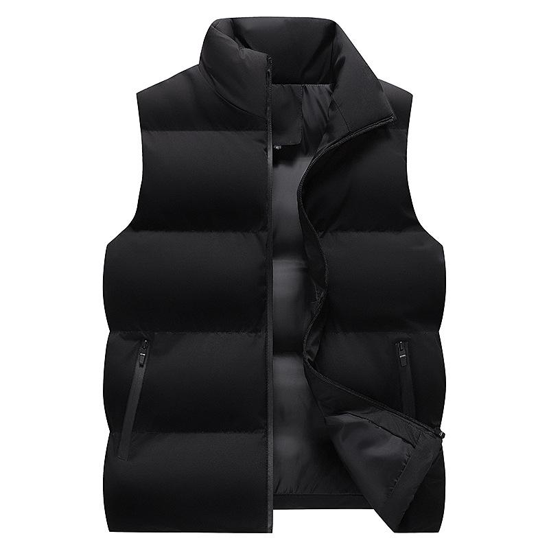 Men's Thickened Corduroy Patchwork Vest for Autumn/Winter