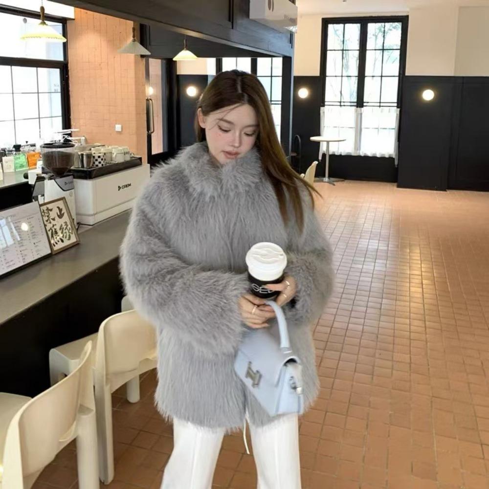 Autumn and Winter New Imitation Fox Fur Coat Fashionable Young Small Fragrant Temperament Warm Thickened Coat
