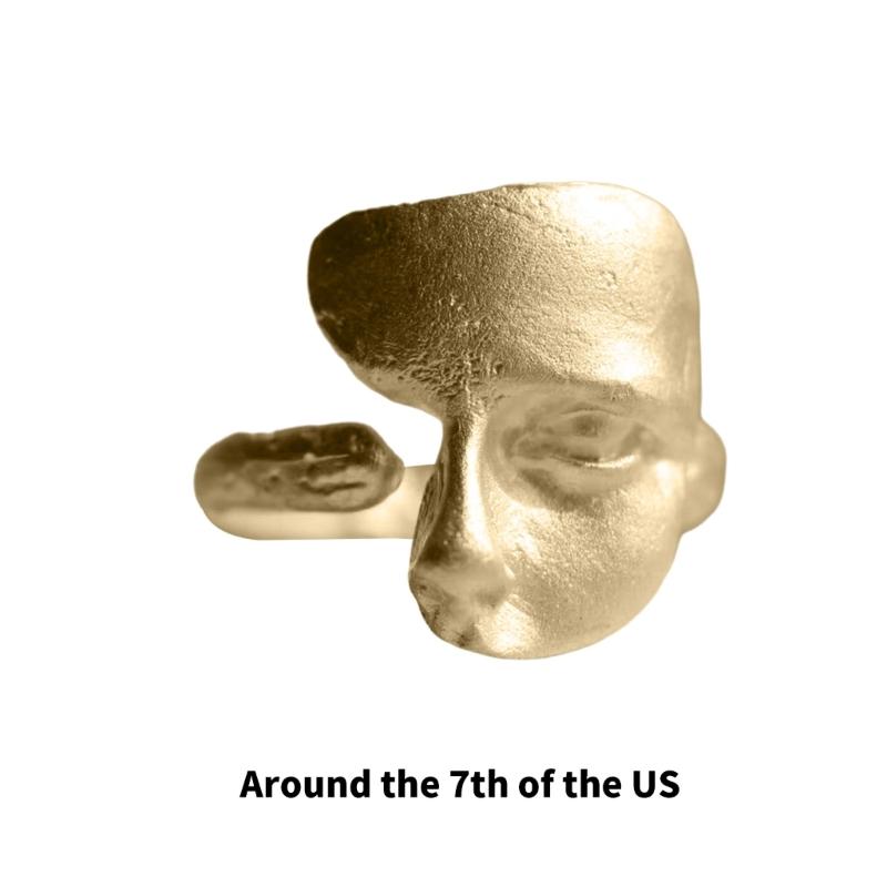 Comfortable Rings Unique Rings Mask Shape Copper Rings Fashion Accessory Couple Rings Suitable for Stylish Outfits