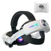 For Meta Quest 3 RGB Head Strap Adjustable Elite VR Head Strap with Pressure Reduction&Rechargeable 8000mAh Battery Accessories