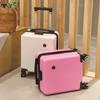 12" Compact Trolley Suitcase – Spring/West Air Travel Combo with Password Lock, Leather Exterior