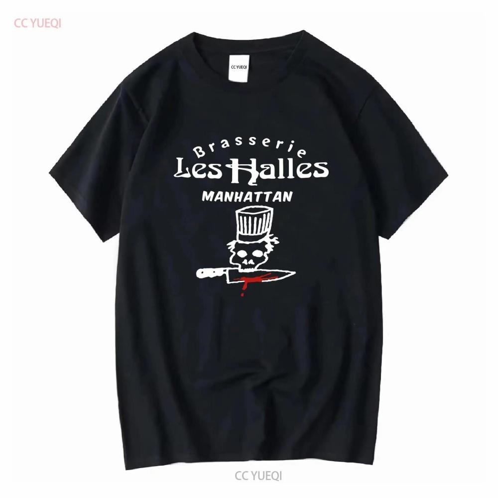 Brasserie Les Halles T Shirt Anthony Bourdain Manhattan S 5XL Vintage Washed Comfortable Versatile Streetwear Casual Soft S чёрный