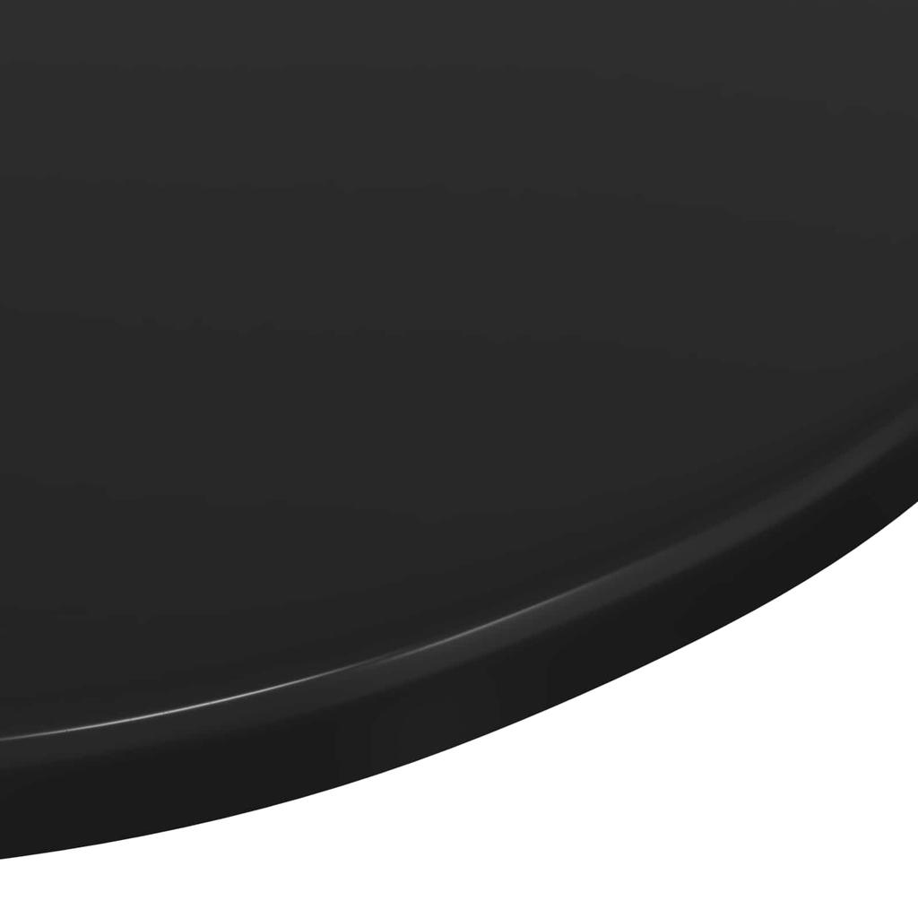 Table Top Ø 50 x 1.5 cm Round Engineered Wood Black