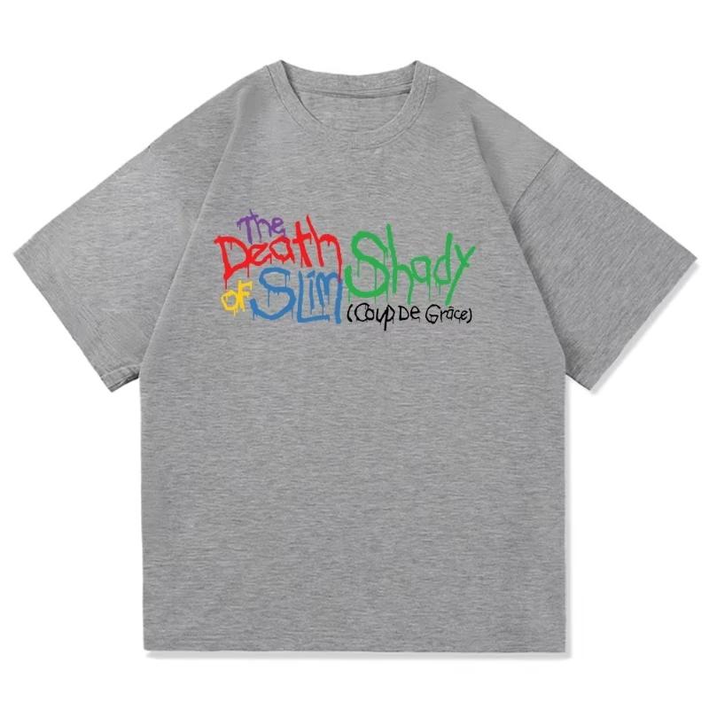 Eminem The Death of Slim Shady Renaissance T Shirt MenWomen Harajuku Hip Hop Tshirt Unisex High Quality Cotton Tees Shirts Tops