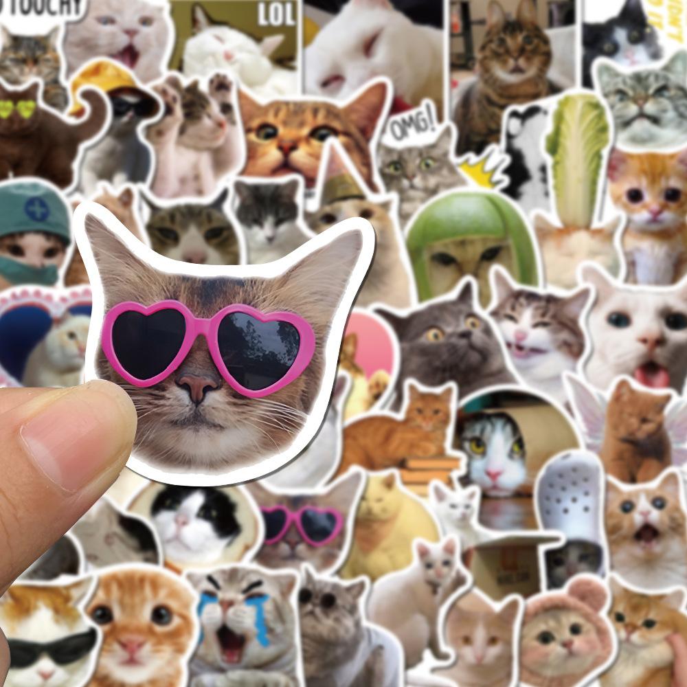 10/30/50PCS Kawaii Love Cat PVC Sticker Aesthetic Children's Korean Decoration Scrapbooking Stationery School Supplies for Kids