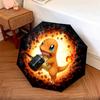 Cartoon Flames Pattern Pattern New Style Umbrella, 1 Piece Automatic Folding Umbrella, Portable Travel Umbrella, Outdoor Umbrella, Birthday Gift
