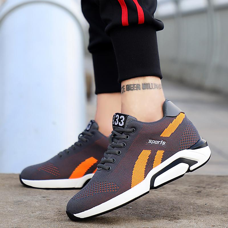 Golden Sapling Spring Fashion Men's Shoes Invisible Internal Heighten Man Shoes Breathable Mesh Comfy Leisure Sports Sneakers