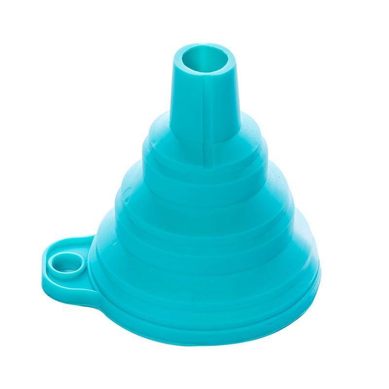 

1Pcs Kitchen Mini Silicone Gel Foldable Funnel Hopper Cooking Kitchen Gadgets Small синій