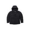 Solid Color Logo Print Hooded Down Jacket Men Outerwear Black XE4306-010
