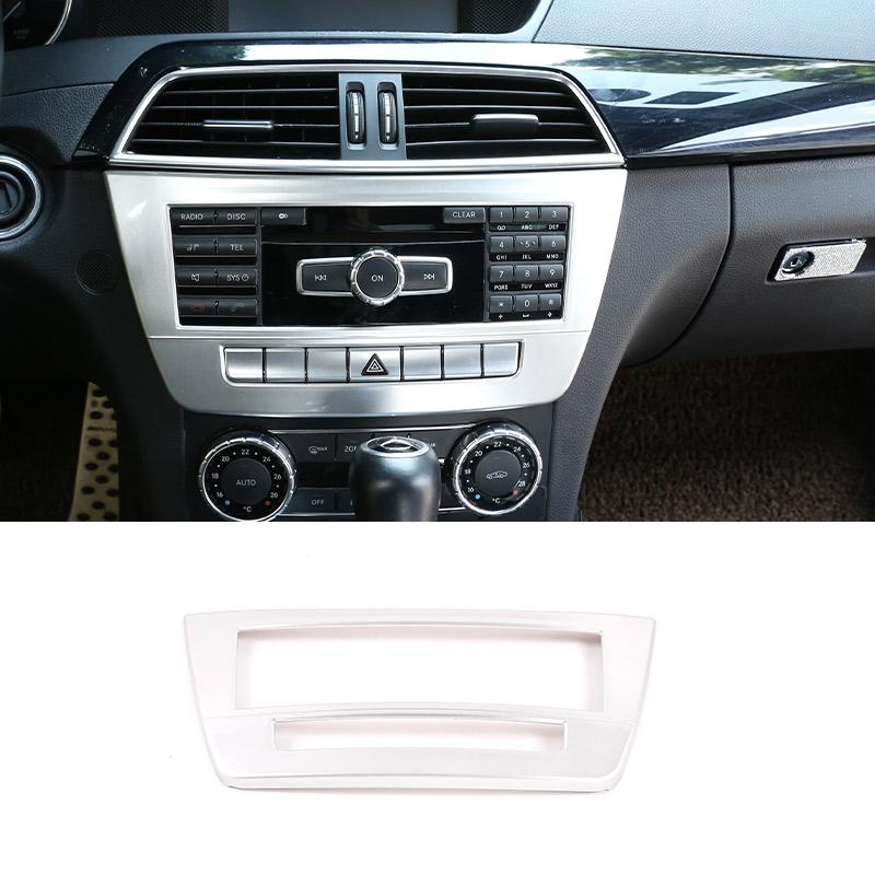 Pine Wood Grain Interior Air Conditioning Switch Panel Frame Stickers For Mercedes Benz C Class W204 2011-2014 Accessories