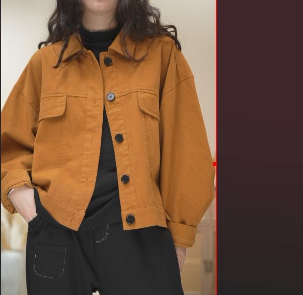 2025 Women's Fashionable Workwear Denim Short Jacket - Spring & Autumn Style