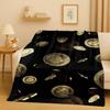 3D Rich BTC Bitcoin Circuit Board Art Cartoon Flannel Blanket,Ultra Soft Warm Plush Throw for Home Bedroom Bed Sofa Cover Kids