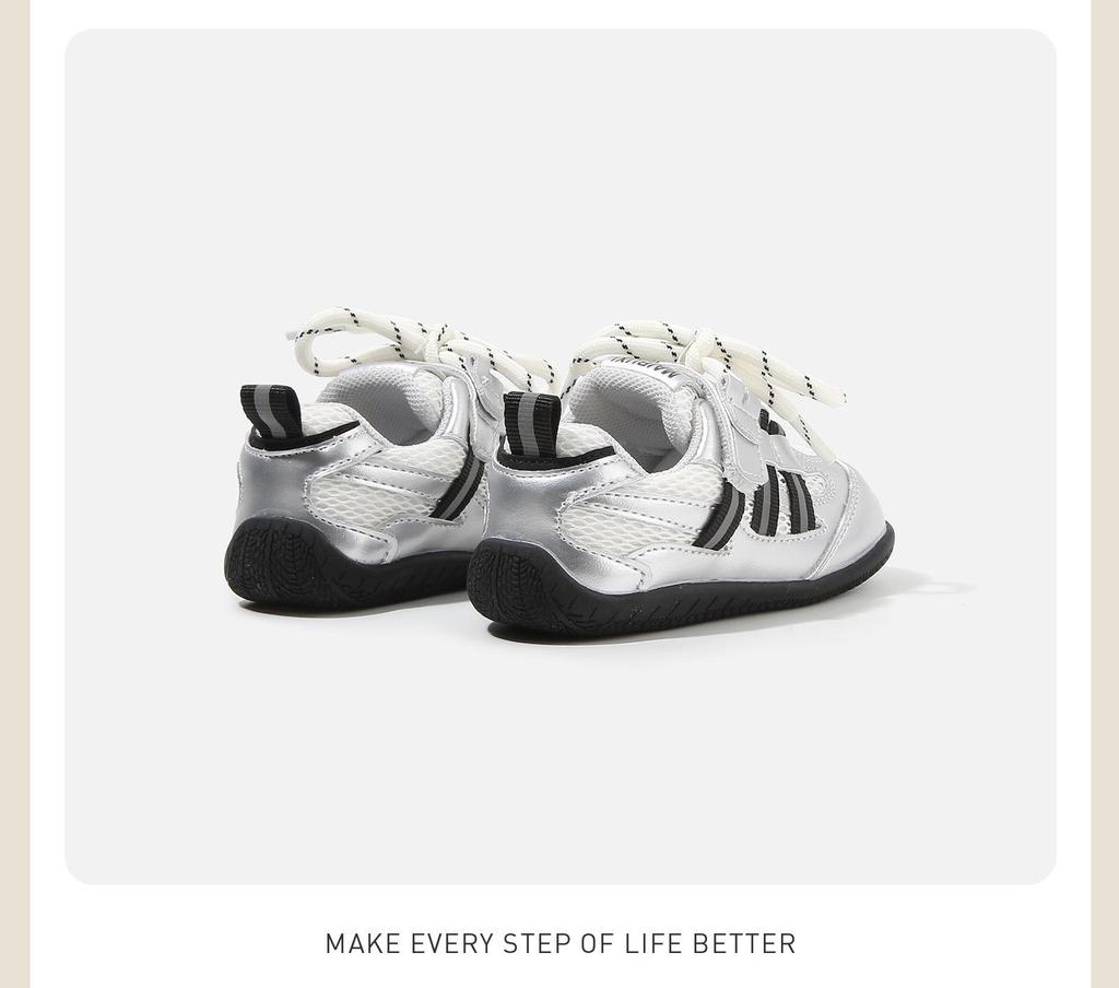 Spring Baby First Walker Non-Slip Sneakers - Soft Sole, Trendy German Training Shoes for Boys & Girls