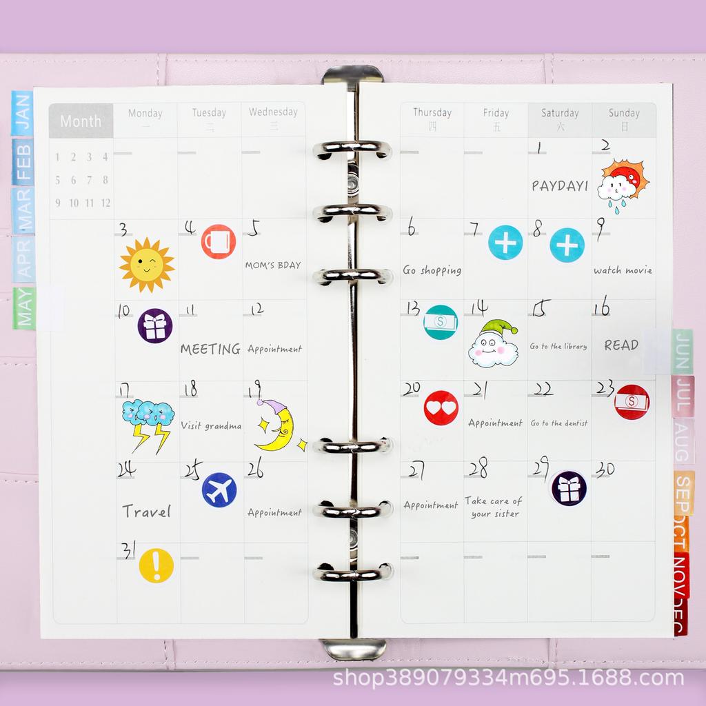Cute Cartoon Notebook With Leather Surface, Magnetic Suction Notebook, Hand Ledger