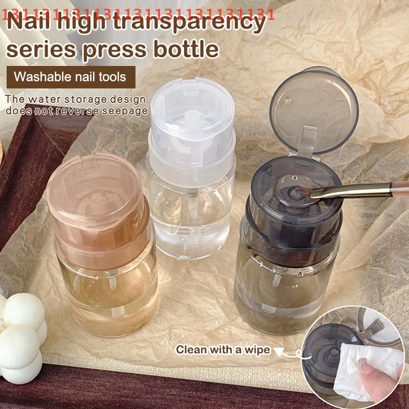 Wiederbefüllbare Nagelflaschen mit Druckpumpe für Nail Art Nagellackentferner Reiniger Leerer Spender Make-up-Flasche Maniküre-Werkzeug