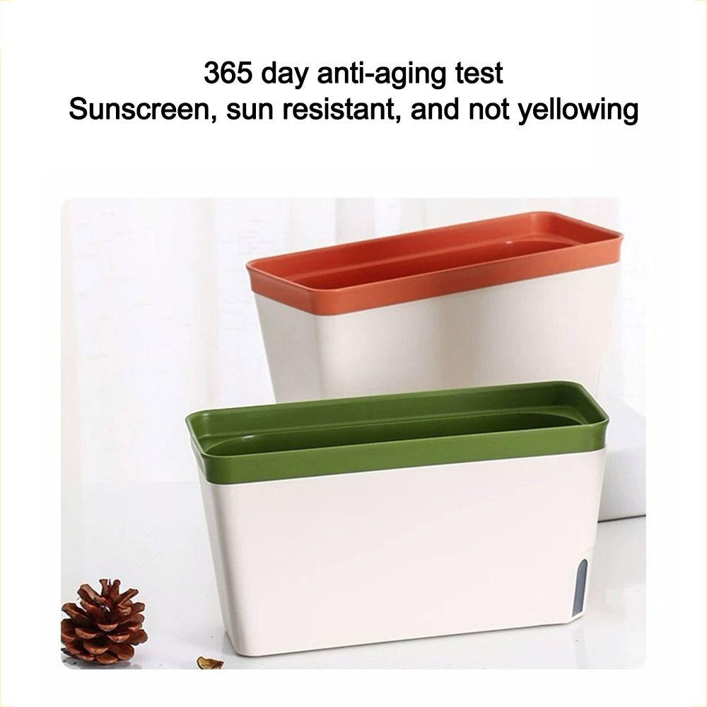 Indoor Flower Planter Box Vegetable Planting Pot Double Layer Self Watering Plant Pot