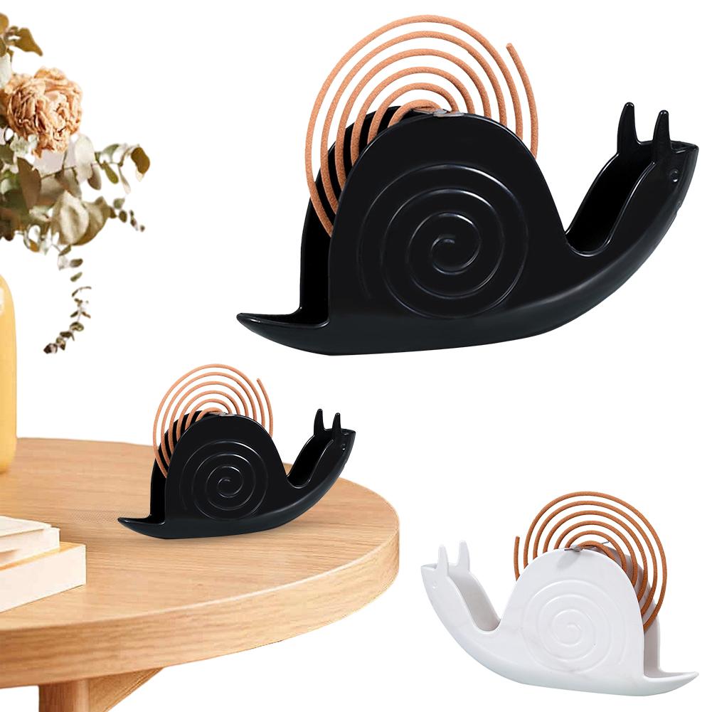 Snail Shape Incense Burner Holder Fireproof Incense Holder Household Mosquito Coil Holder for Home Bedroom Decoration