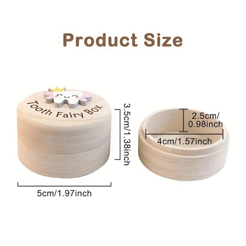 A Wooden Fairy Tooth Box, Designed for Storing Hair And Milk Teeth, Serves As a Keepsake, a Gift for Birth, And a Home Decoration
