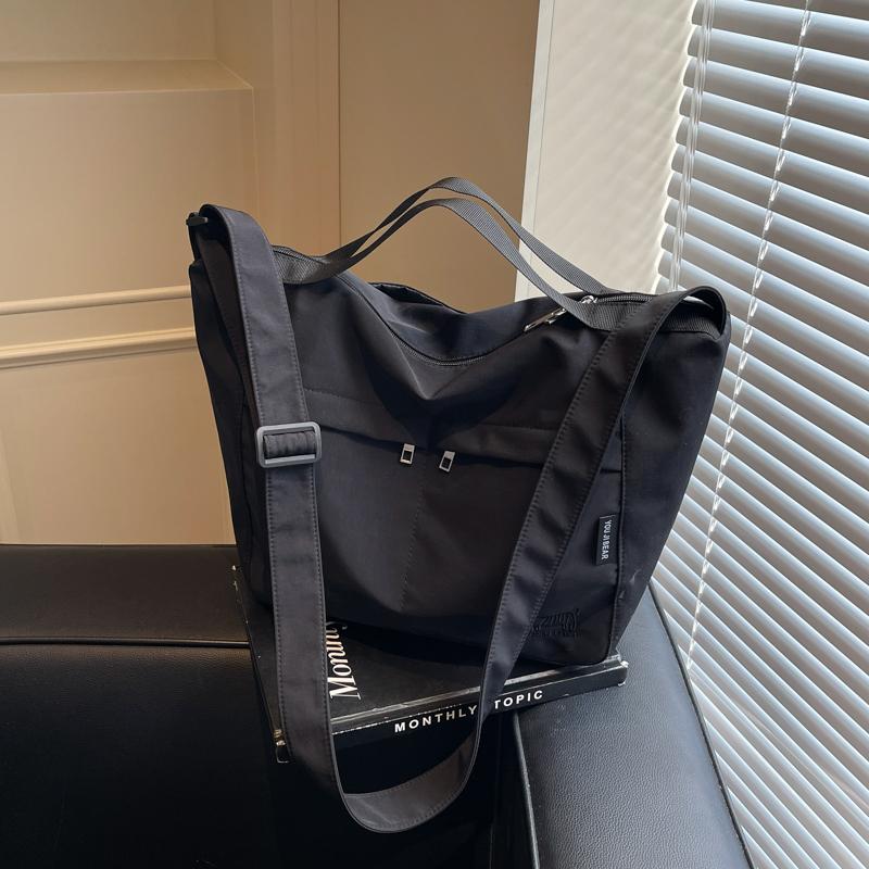 Student Class Handbag Lightweight Waterproof Nylon Cloth Tote Bag Large Capacity Crossbody Bag