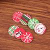 100Pcs/Pack 15MM Christmas Painted Tree Snowflake Snowman Wooden Buttons Holiday Decoration Red Green Wooden Buttons