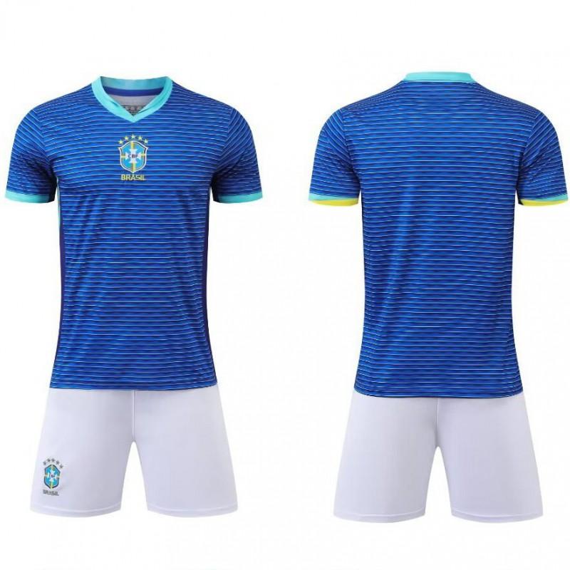 24-25 Brazil Away Football Jersey Men Kids Sports Training Soccer Shirt 14-3XL