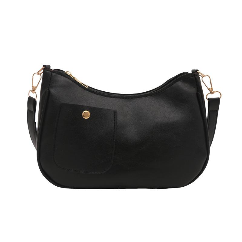 Texture Niche Simple Shoulder Armpit Bag Women's Bag 2025 New Trend Versatile Women's Versatile Ins Crescent Bag