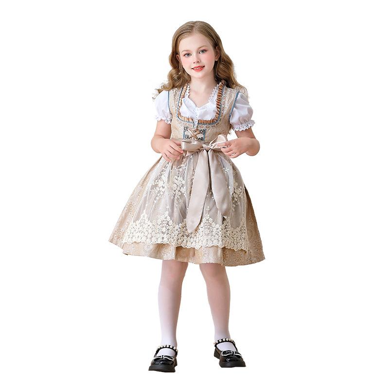 German Oktoberfest Munich Farm Pastoral Dress Carnival Children's Clothing Girls cos Maid Children's Clothing