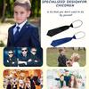 Solid Color Satin Kids Elastic Tie, Pre-tied Lazy Children Necktie, Uniform Accessory for Boys Girls School Daily Birthday Formal Occasion