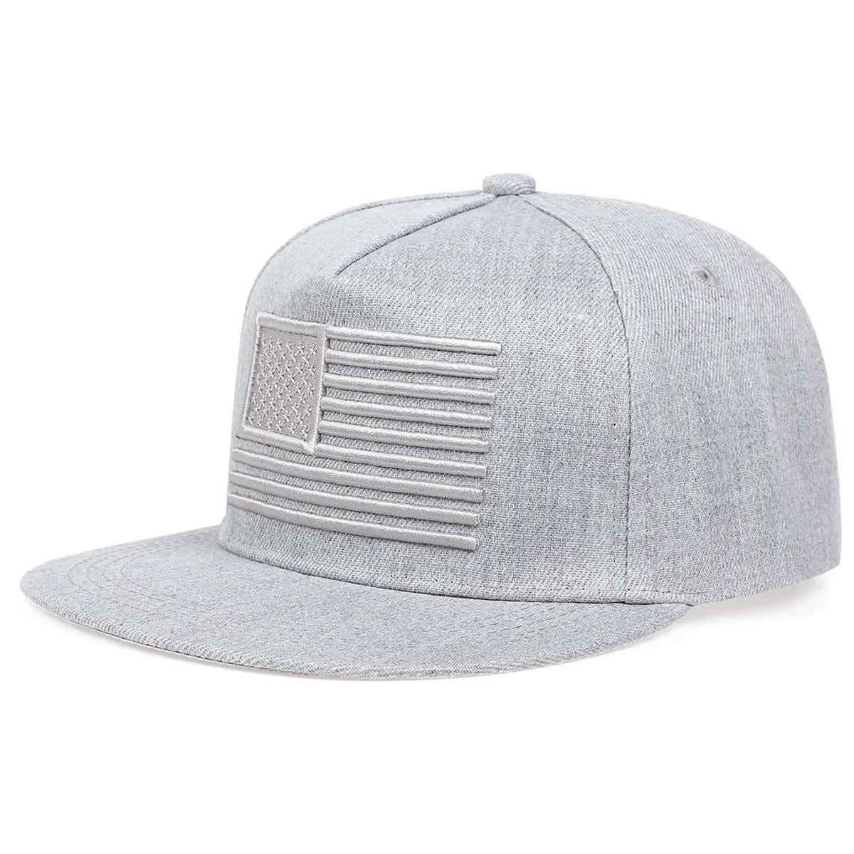 Unisex Amerikanische Flagge Stickerei Hip-Hop Hüte Frühling und Herbst Outdoor Verstellbar Sportlich Lässig Baseballkappen Sonnenschutzhut