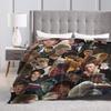 Super Soft Blanket Travel Thomas Brodie-Sangster Throw Blanket English Actor Flannel Bedspread For Sofa Bed Funny Sofa Bed Cover