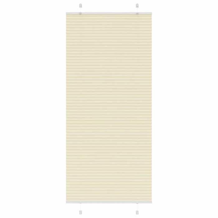 VidaXL Store Plissé Crème 90x200 Cm Largeur Du Tissu 89,4 Cm Polyester, Store Plissé De Fenêtre, Store Accordéon, Store 4015311