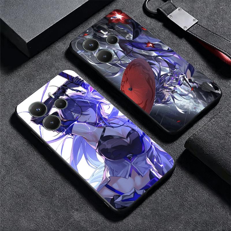 Honkai Star Rail Acheron Soft Phone Case for Xiaomi Redmi Note 12 13 14 15 Pro Plus 11 12S 11S 11T 10 4G Black Cover Back Shell