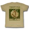 Rambo First Blood Holding A Machine Gun Men T Shirt 80 Movie