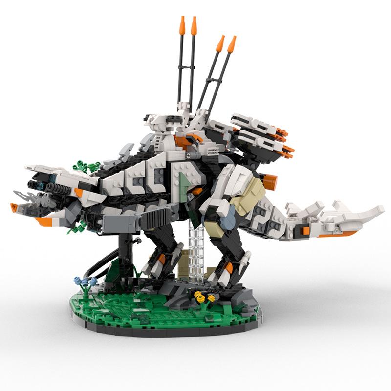 MOC Mechanical Forbidden West Thunderjaw Builiding Blocks Sets Game Horizon Thunder Monster Bricks Toys Children Birthday Gifts